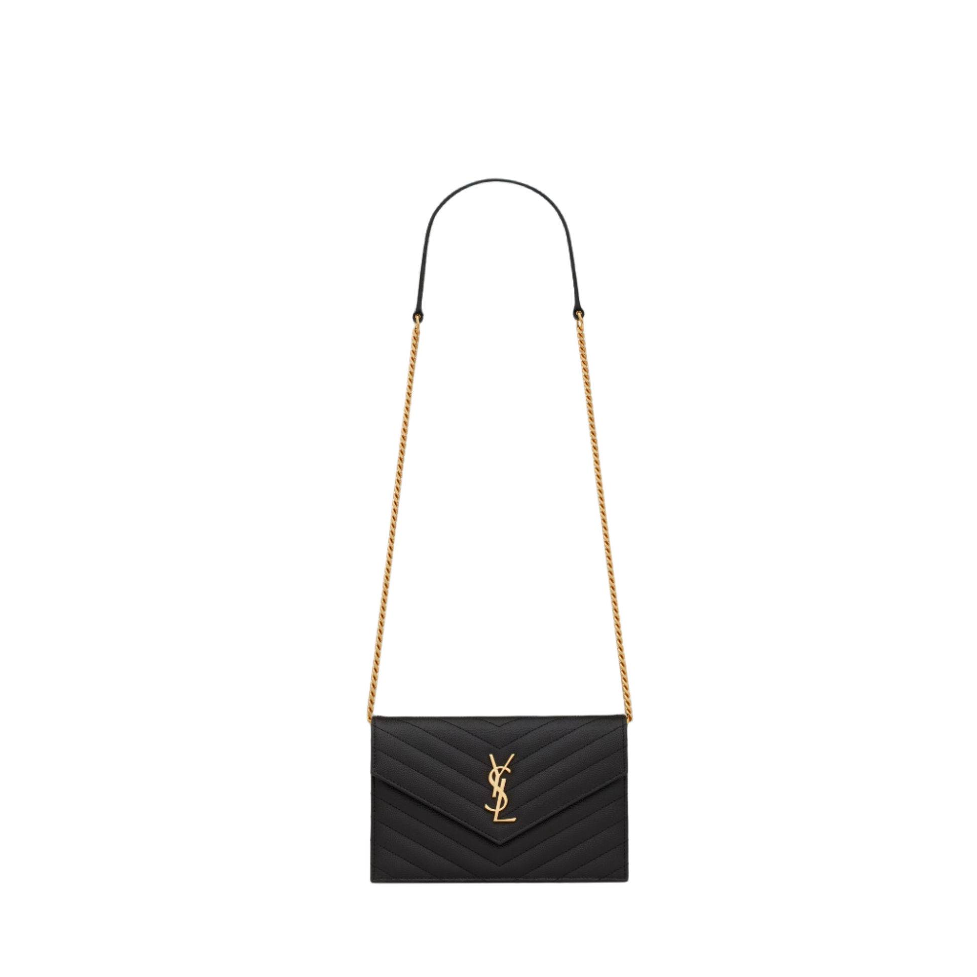 Chloéa Énvelle Patent Chain Wallet